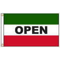 Open 3' x 5' Message Flag with Heading and Grommets